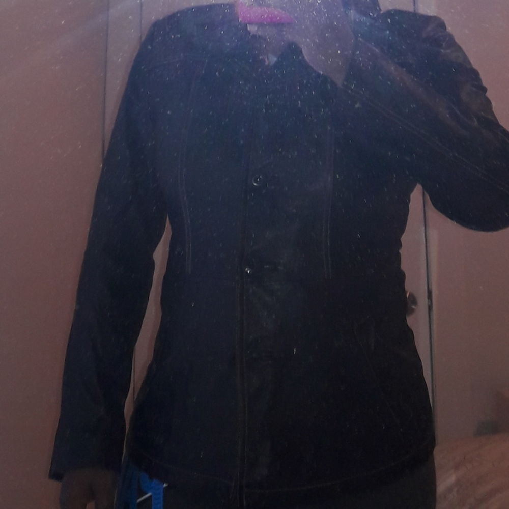 Leather blazer jacket - Picture 9 of 11